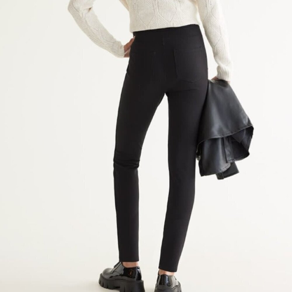 Reitmans Women's Size Medium Black Ponte Knit Modern Stretch Legging Pant - Picture 2 of 11